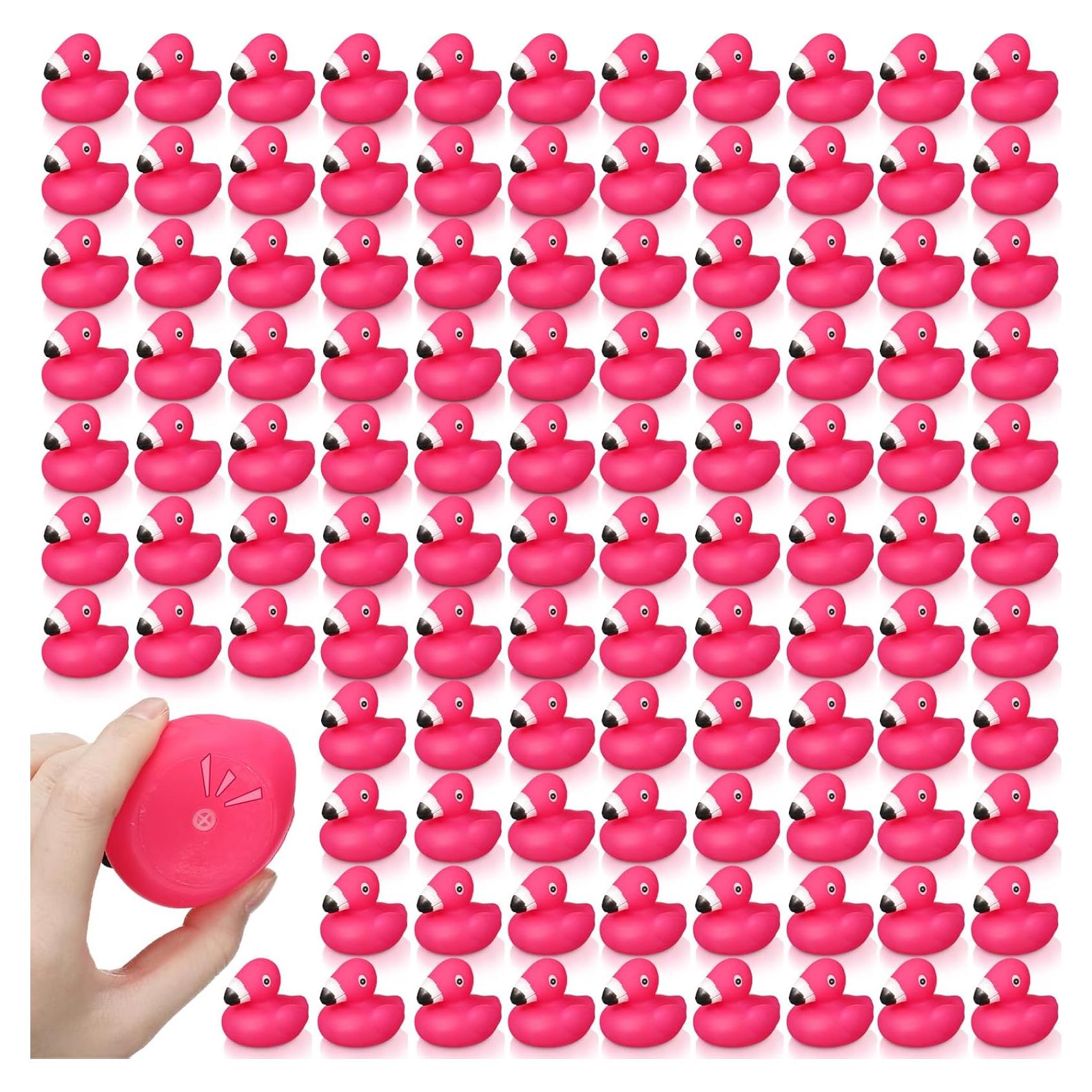 150 Patitos de Goma Flamingo Honoson para Fiesta y Baño