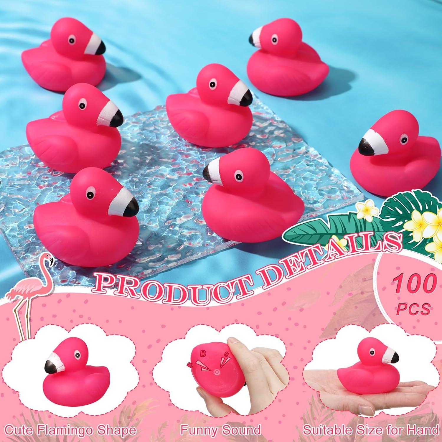 150 Patitos de Goma Flamingo Honoson para Fiesta y Baño