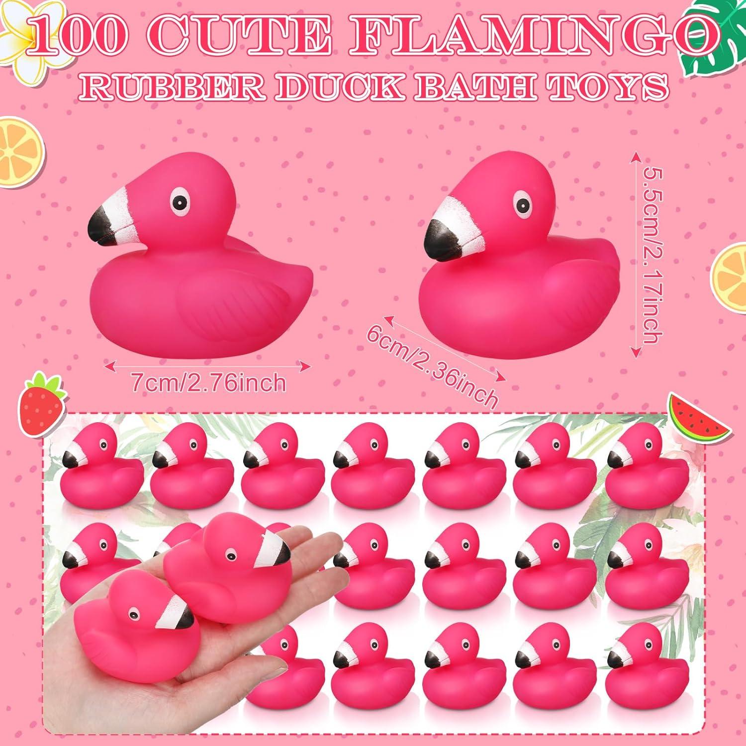 150 Patitos de Goma Flamingo Honoson para Fiesta y Baño