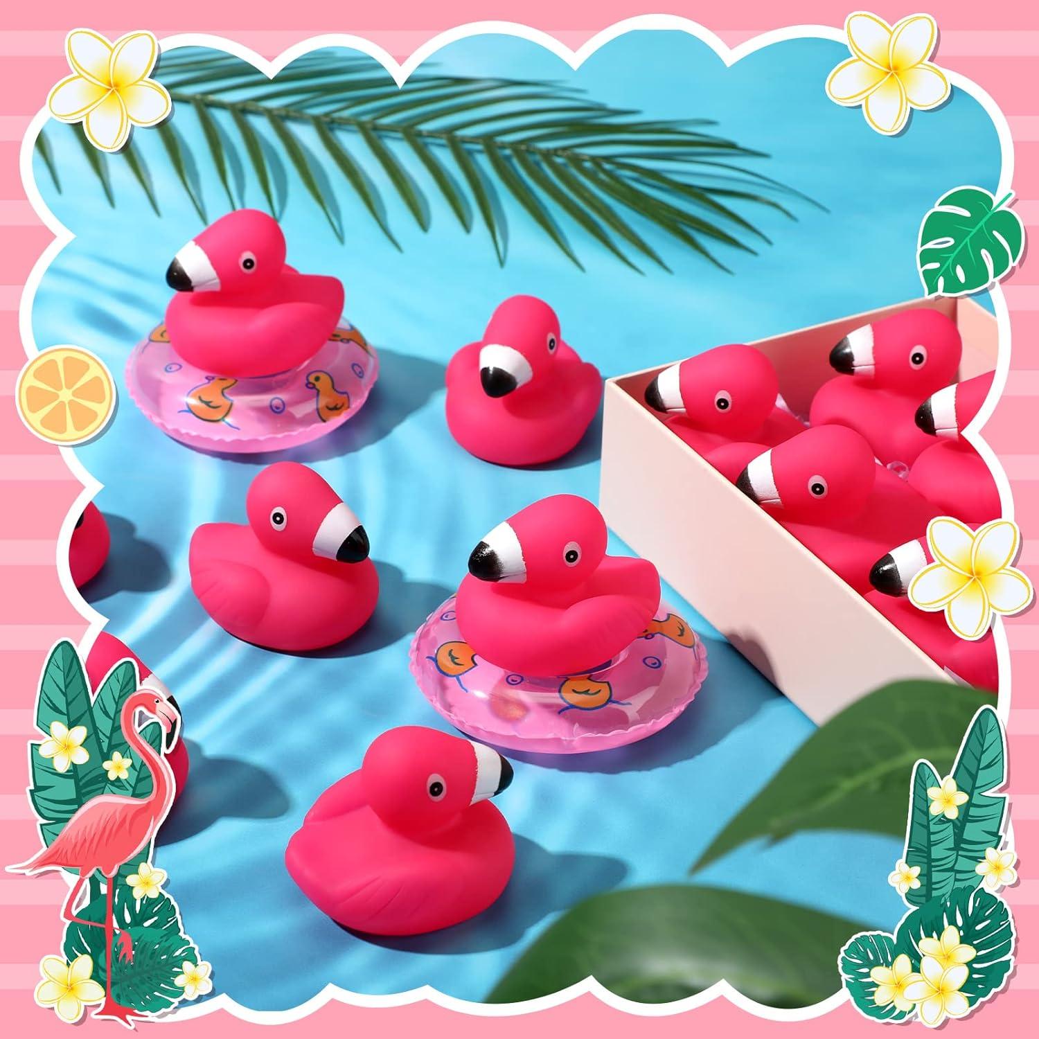 150 Patitos de Goma Flamingo Honoson para Fiesta y Baño