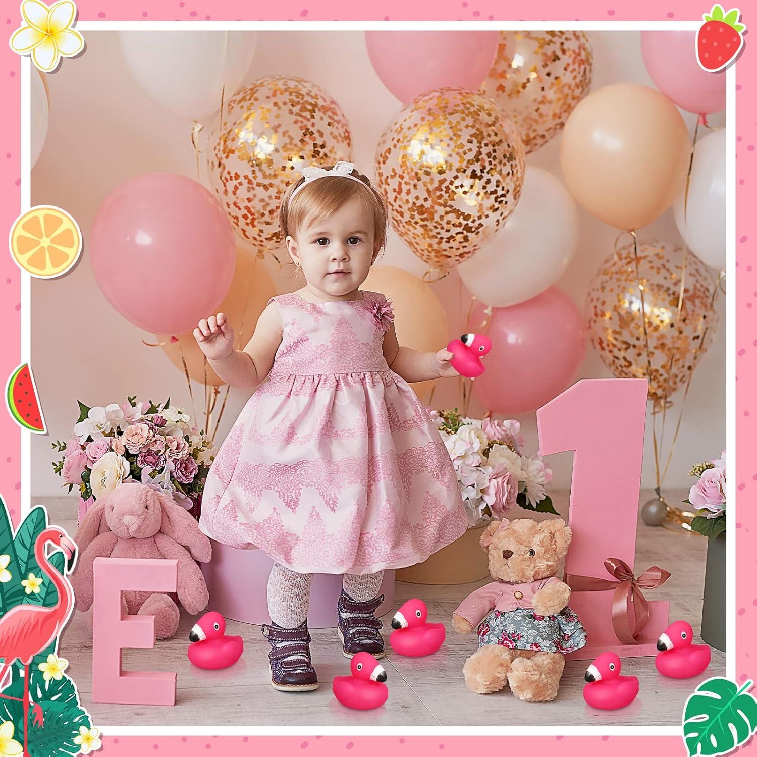 150 Patitos de Goma Flamingo Honoson para Fiesta y Baño