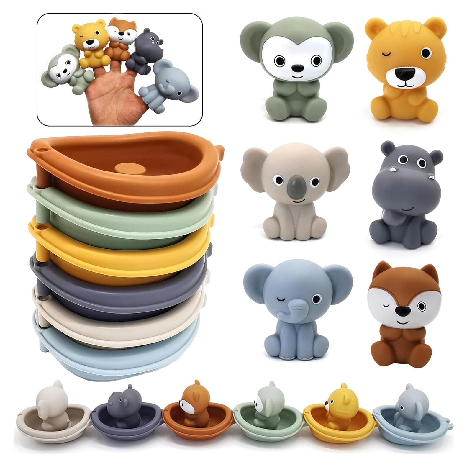 Juguetes de Baño Flotantes AFUDO 12 Piezas para Niños