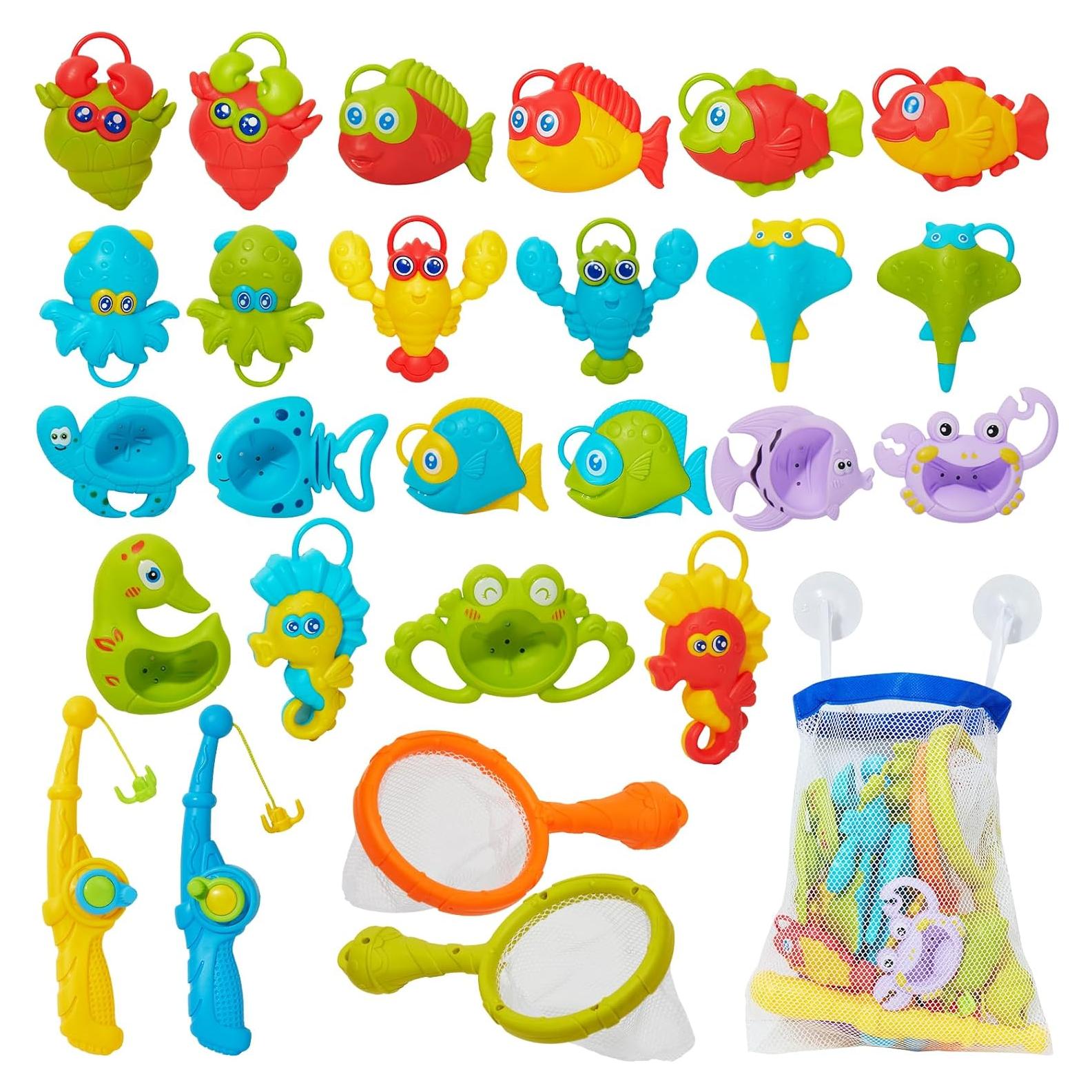 Juguetes de baño 26PCS AMCHSURI para bebés sin moho