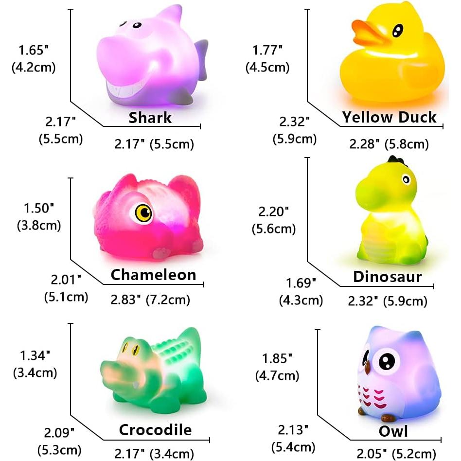 Juguetes de baño iluminados Woby para niños 1-3 años