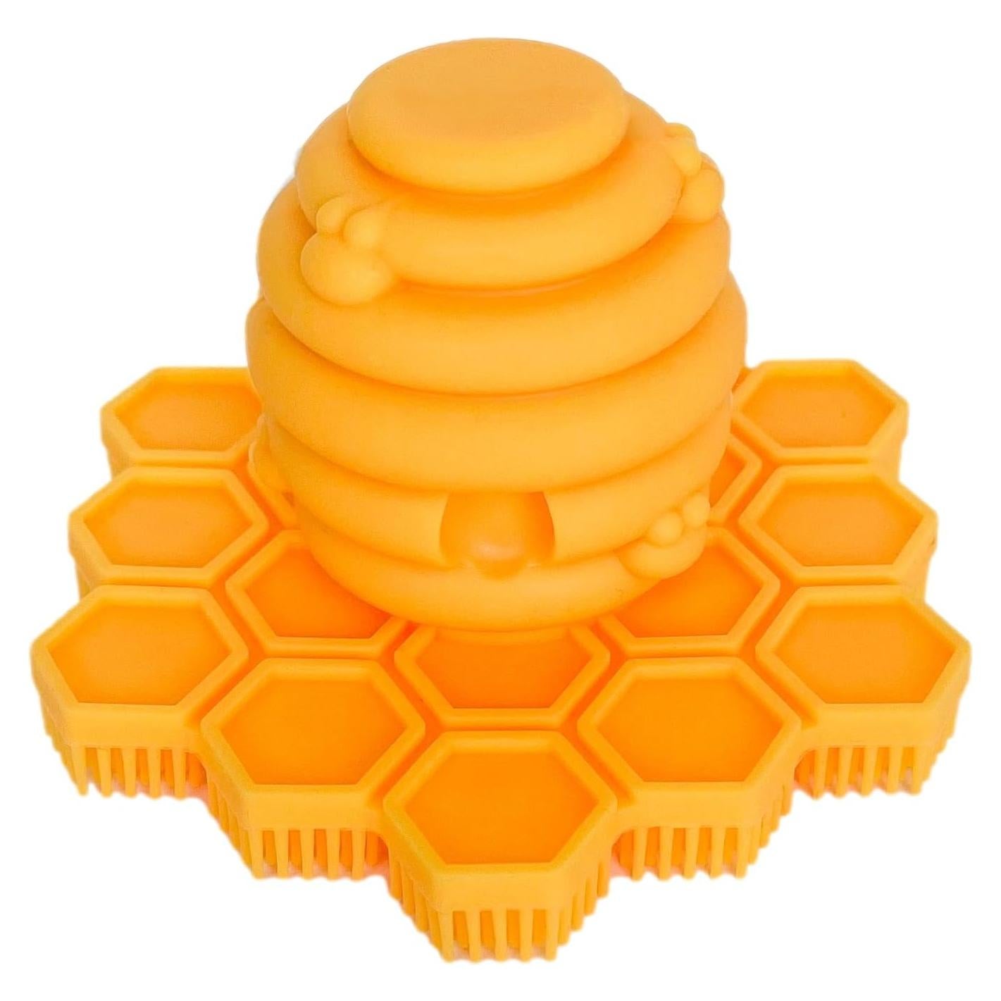 Esponja de Baño ScrubBEE Original Marigold 100% Silicona Amarillo