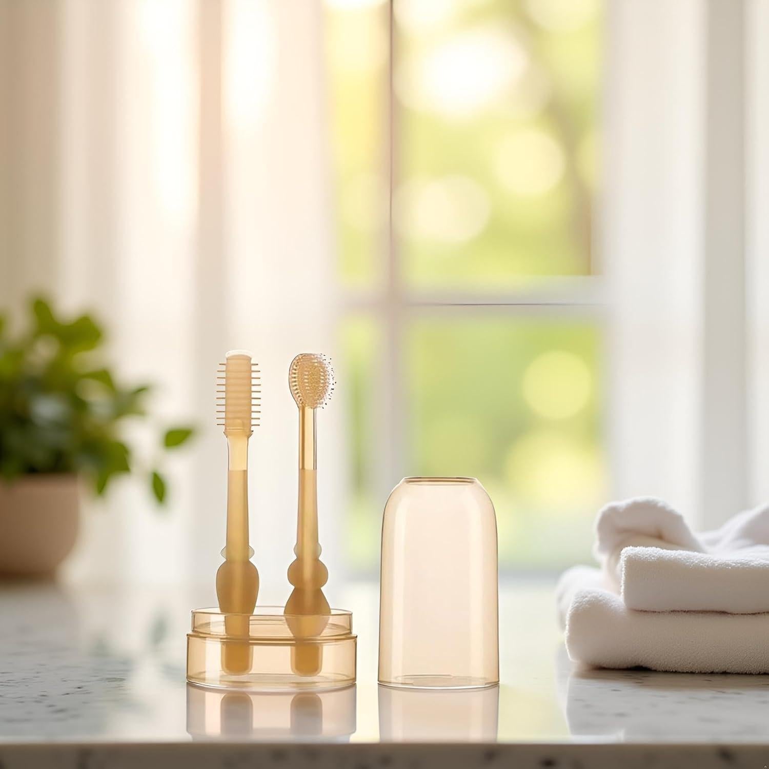 Cepillo de Dientes Infantil Enyolidimk 360 Grados Silicona 0-18M