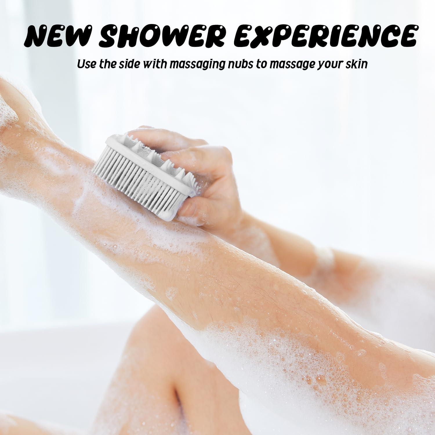 Cepillo Exfoliante de Silicona YEADMAL Doble Uso Gris