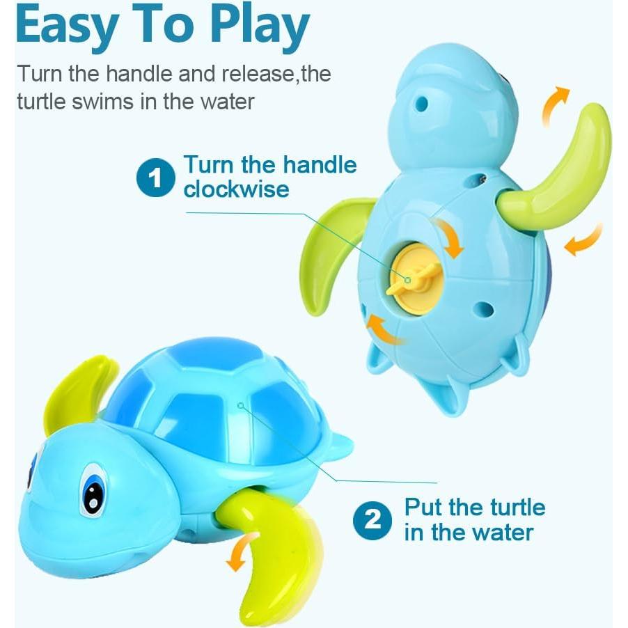 Juguetes de Baño Tortuga Nadadora YiTTOO para Niños 1-5 Años