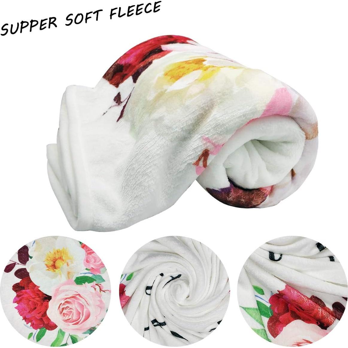 Manta de Hitos Mensuales Tebaby Rosa Floral 130x100 cm Suave