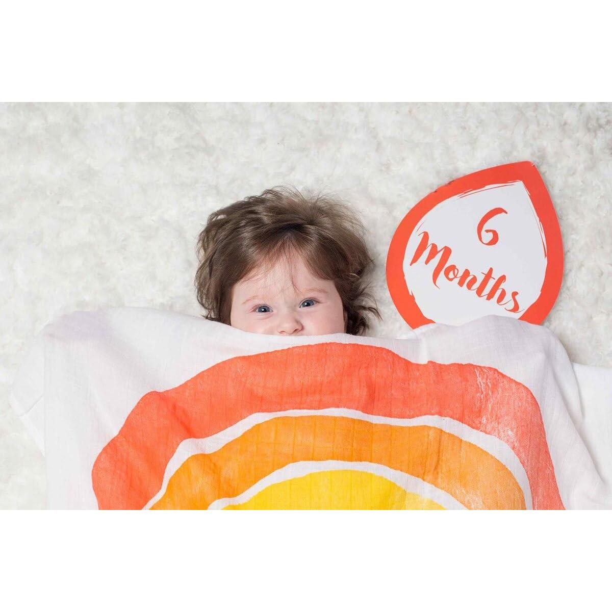 Manta de Muselina y Tarjetas de Hitos Lulujo 101.6 cm