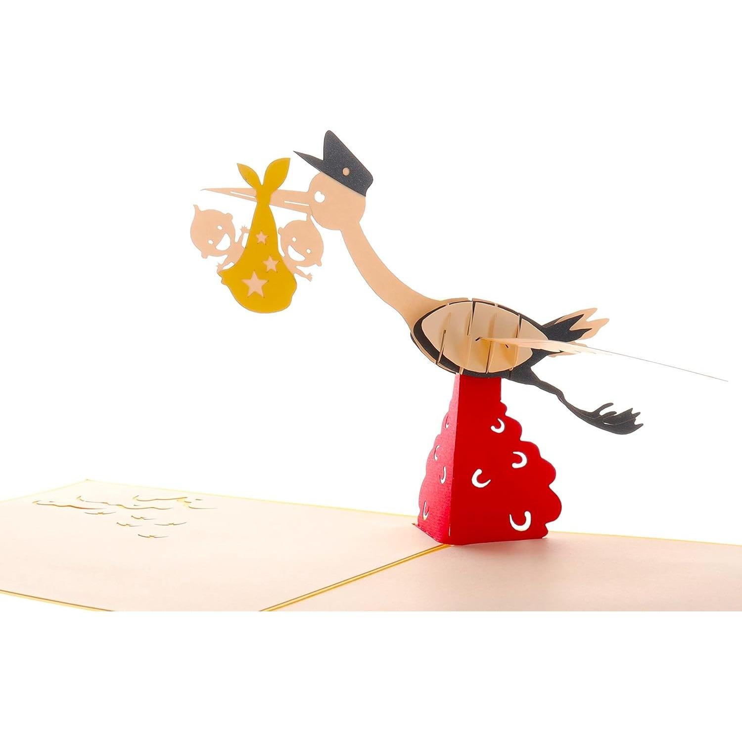 Tarjeta 3D Pop Up iGifts Baby Shower Gemelos 15.24 cm