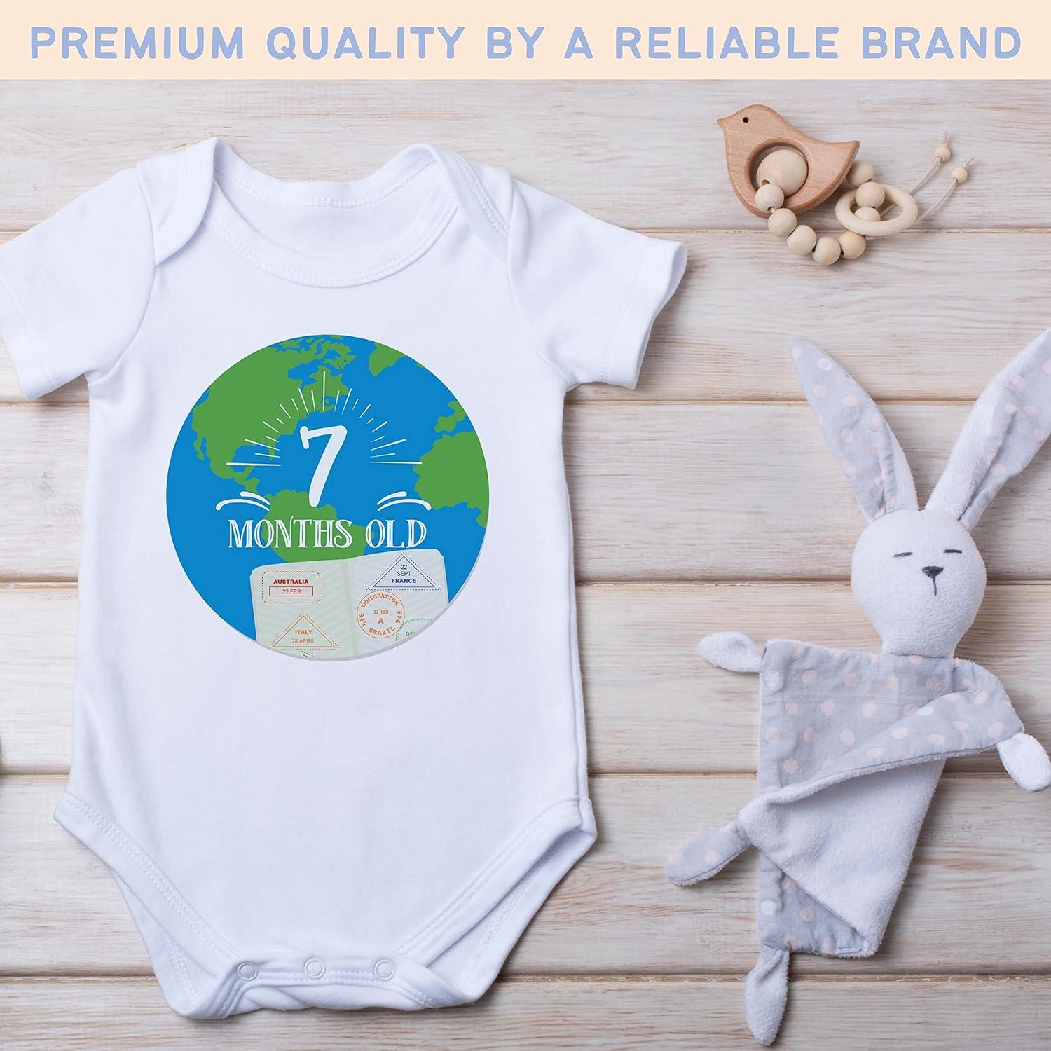 Calcomanías Mensuales para Bebés RubyRoo - Aventura 28 Piezas