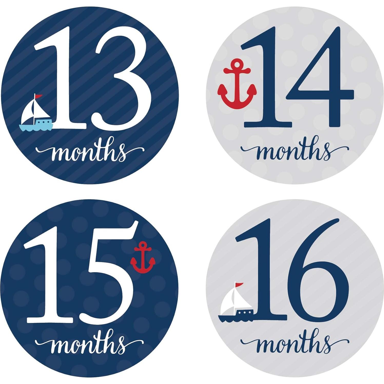 Etiquetas de Hitos de Embarazo Andaz Press 1 a 16 meses