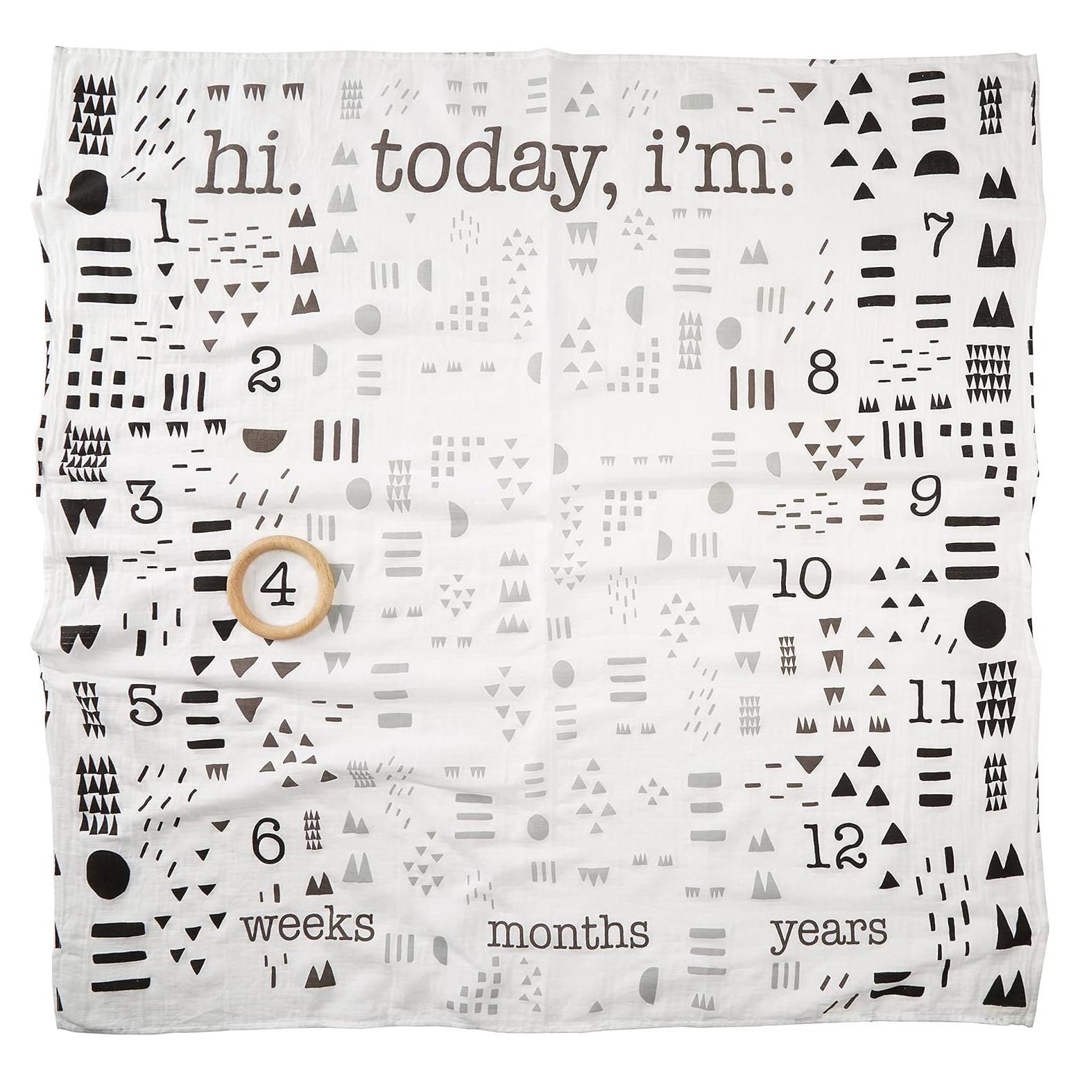 Manta de Hitos 100% Algodón Orgánico HonestBaby con Anillo