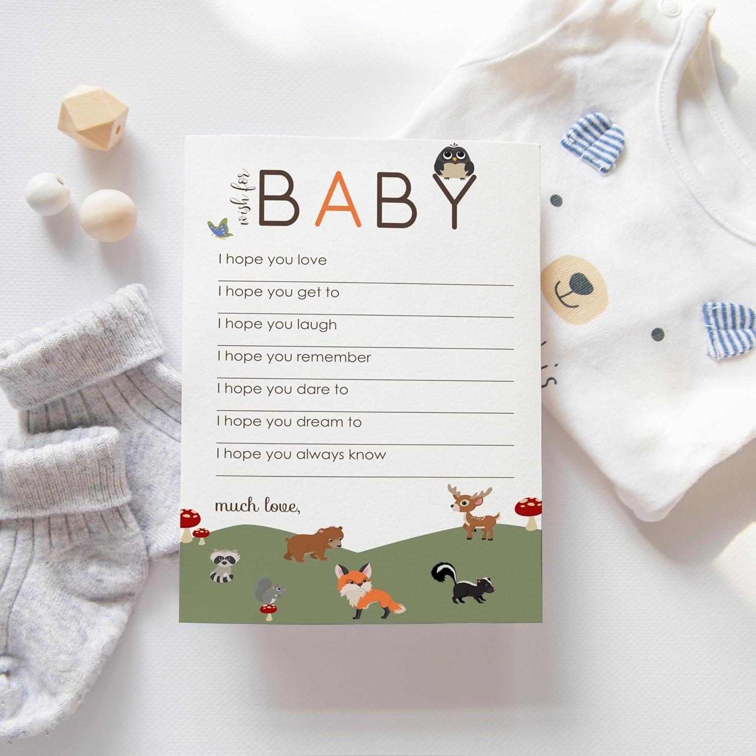 Tarjetas de Deseos del Bosque Paper Clever Party - 20 Unidades 10x15 cm