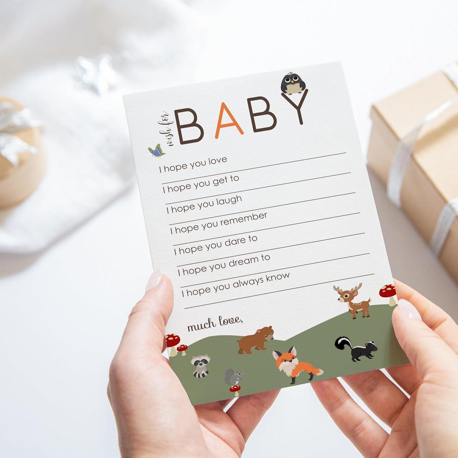 Tarjetas de Deseos del Bosque Paper Clever Party - 20 Unidades 10x15 cm