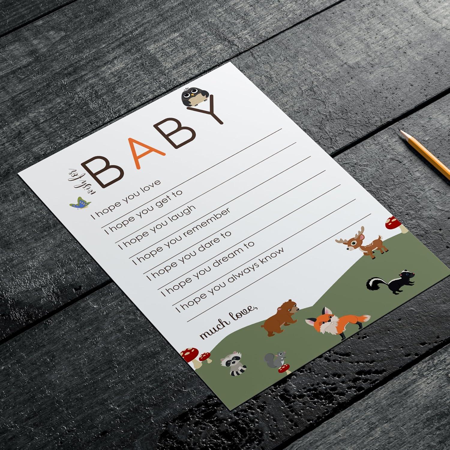 Tarjetas de Deseos del Bosque Paper Clever Party - 20 Unidades 10x15 cm