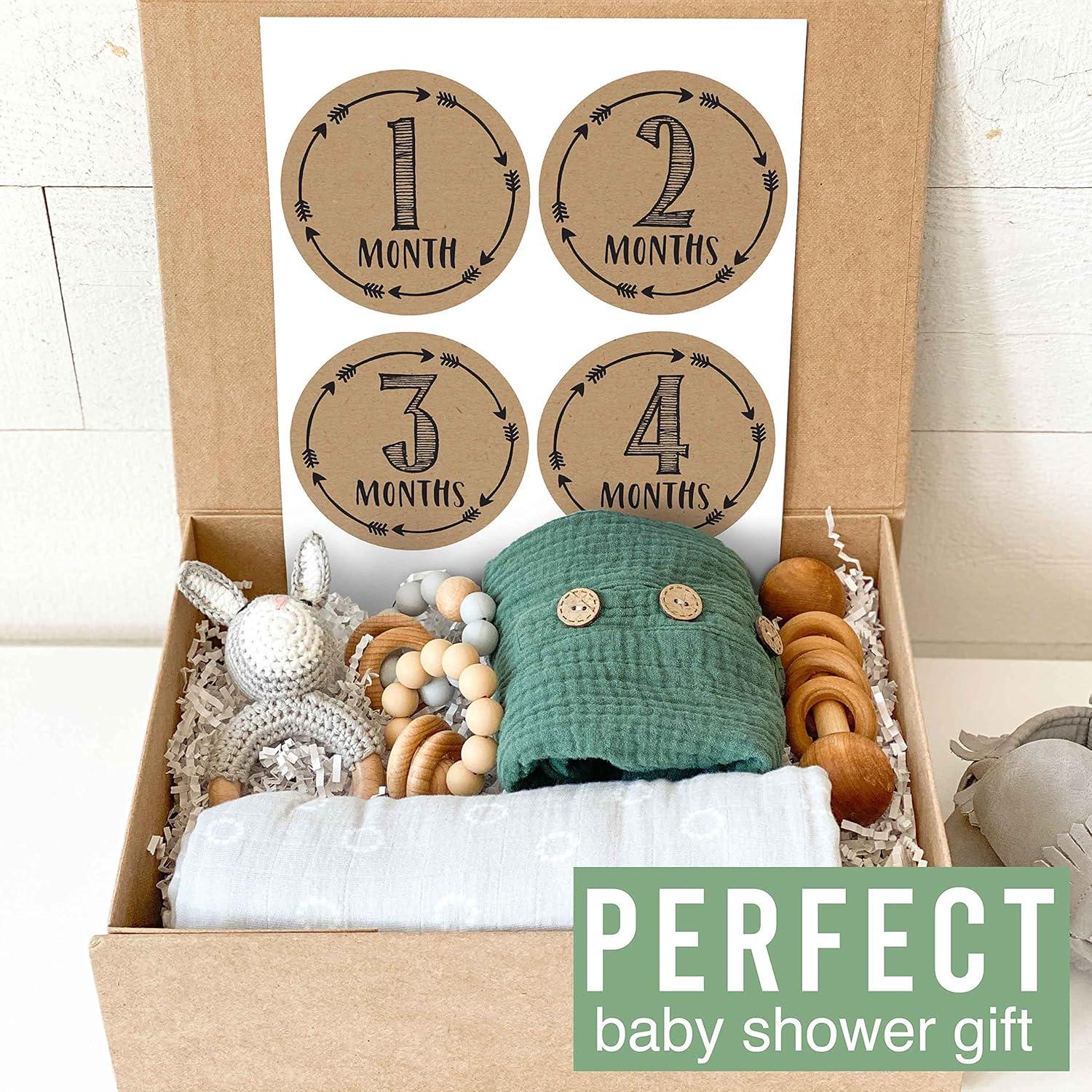 Calcomanías Mensuales de Hitos para Bebés Hadley Designs - 16 Piezas