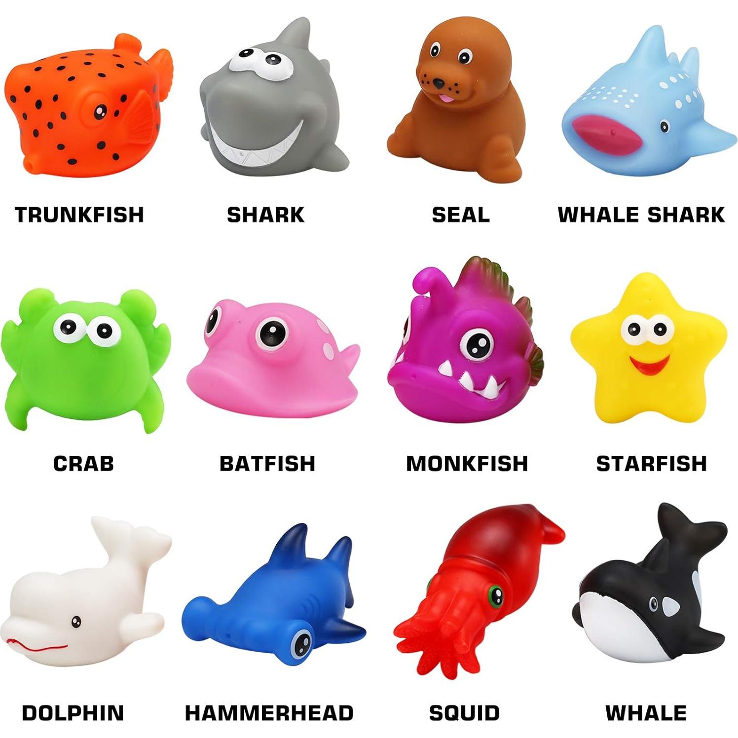 Set de Juguetes de Baño Flotantes LED Yeonha, 12 Piezas