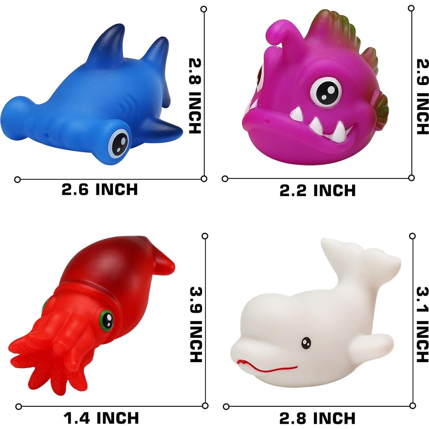 Set de Juguetes de Baño Flotantes LED Yeonha, 12 Piezas