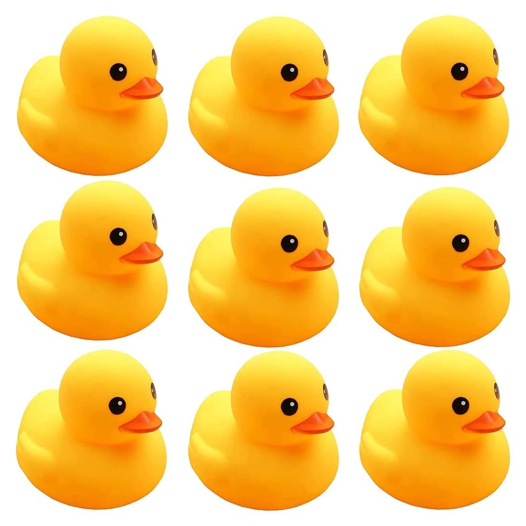 Set de 10 Patitos de Goma Amarillos para Baño CICITOYWO