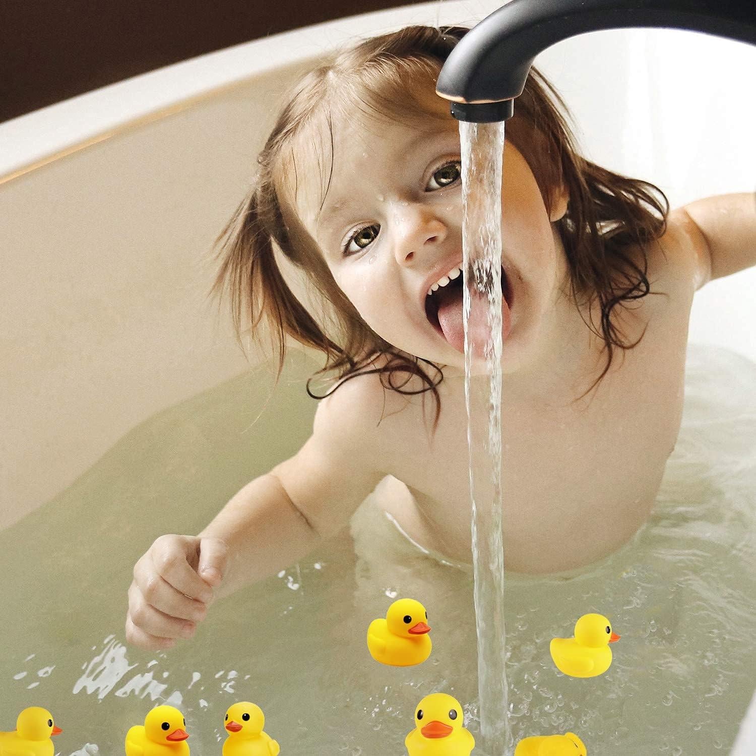Set de 10 Patitos de Goma Amarillos para Baño CICITOYWO