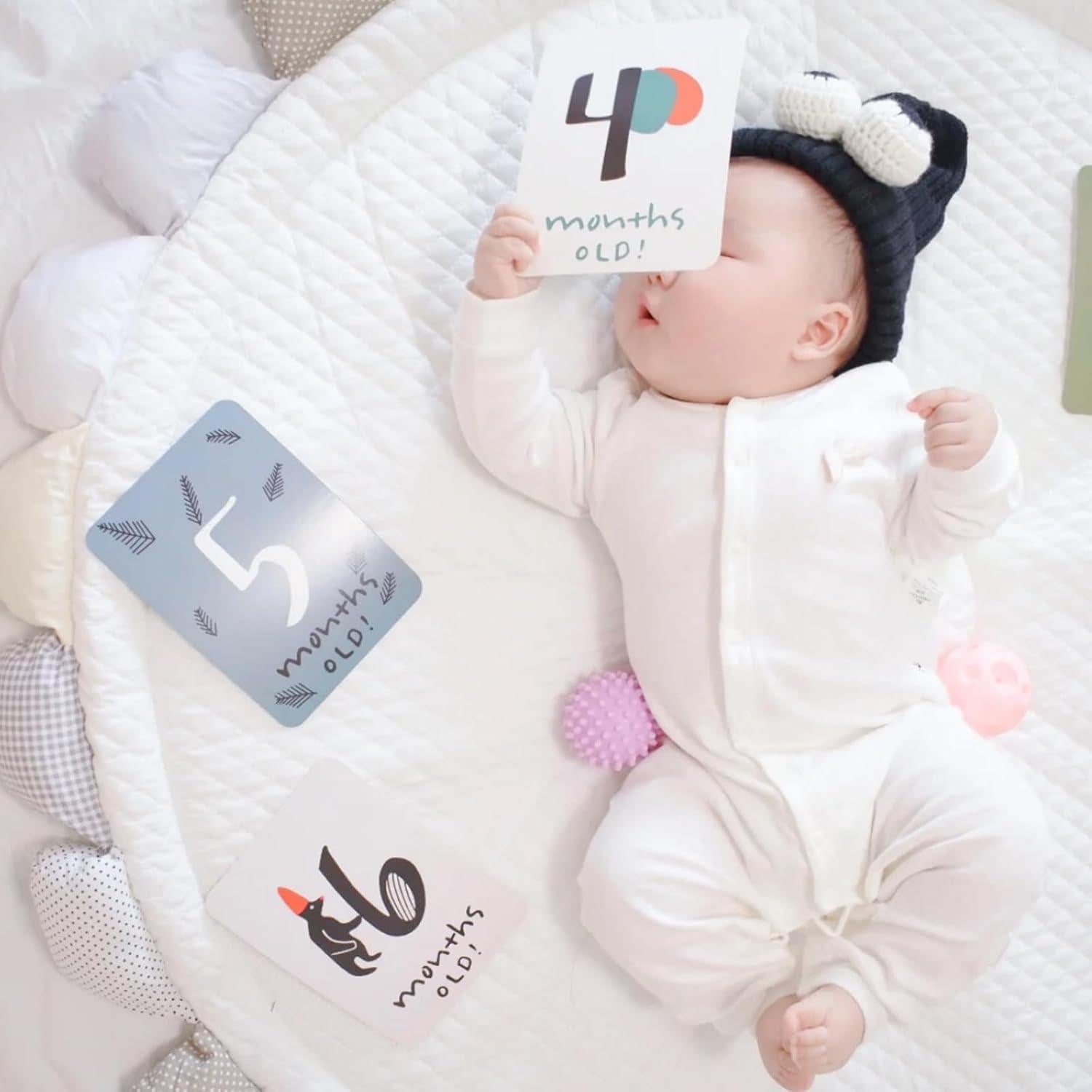 20 Tarjetas de Hitos Mensuales Bebés - Tema Jungla