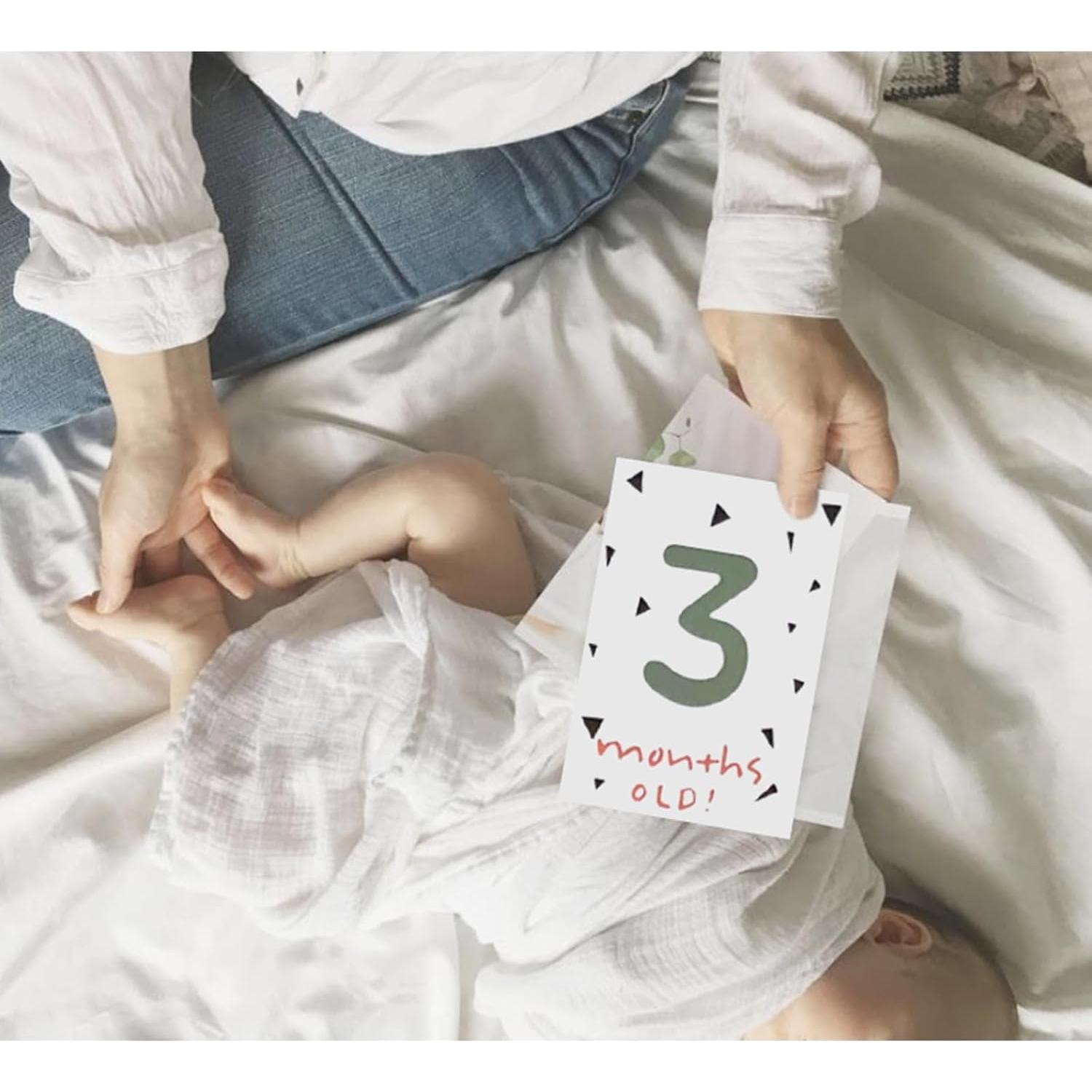 20 Tarjetas de Hitos Mensuales Bebés - Tema Jungla