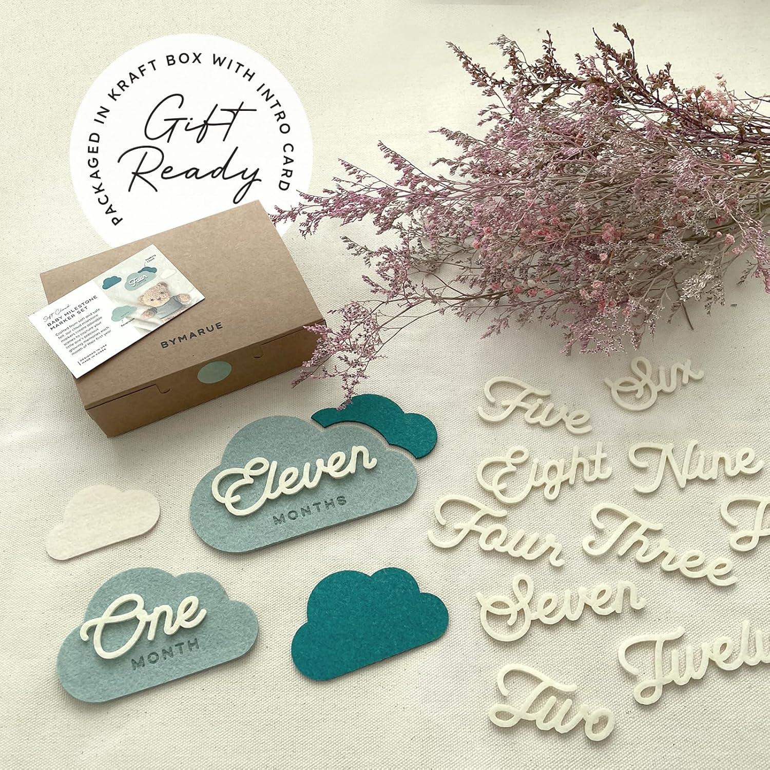 Carteles de Hitos Mensuales Cloud Baby - Tarjetas de Prop para Fotos