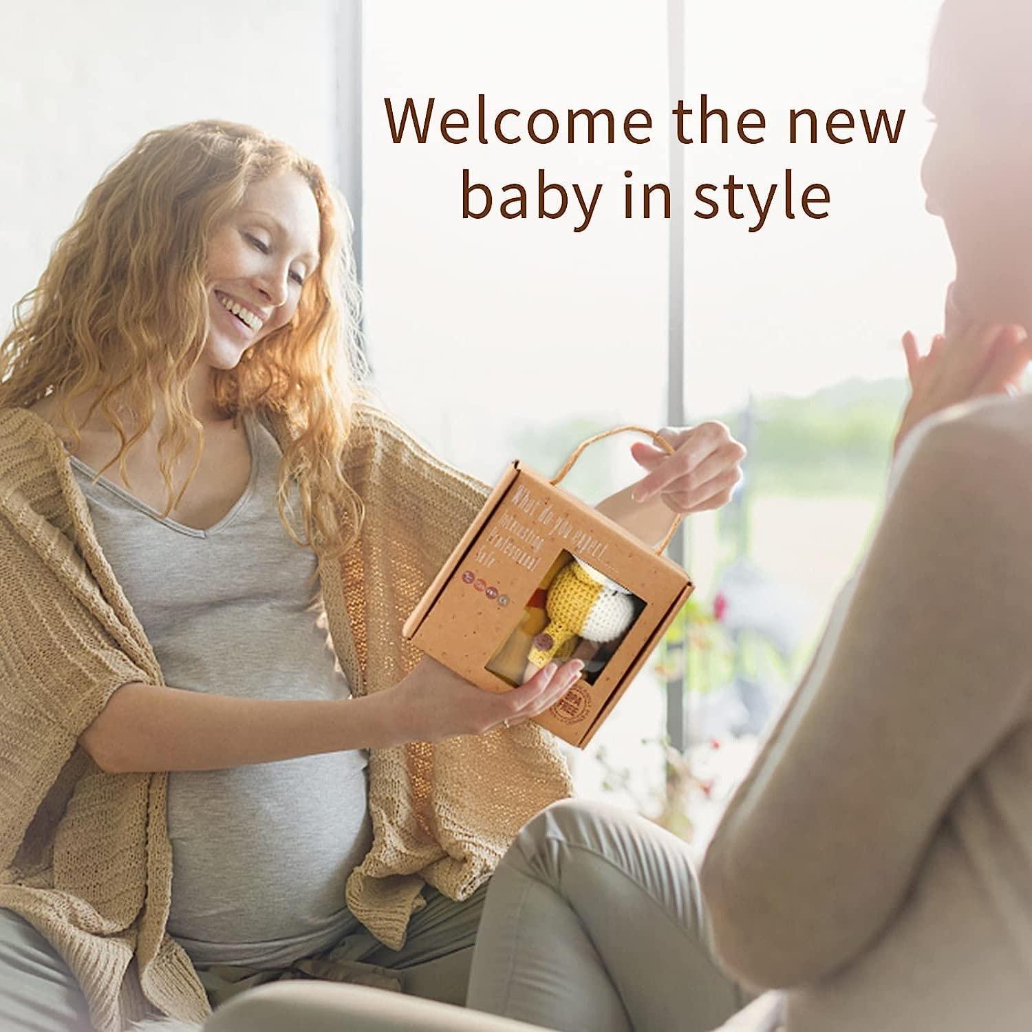 Cesta de Regalo para Bebés Recien Nacidos con Sonajero de León