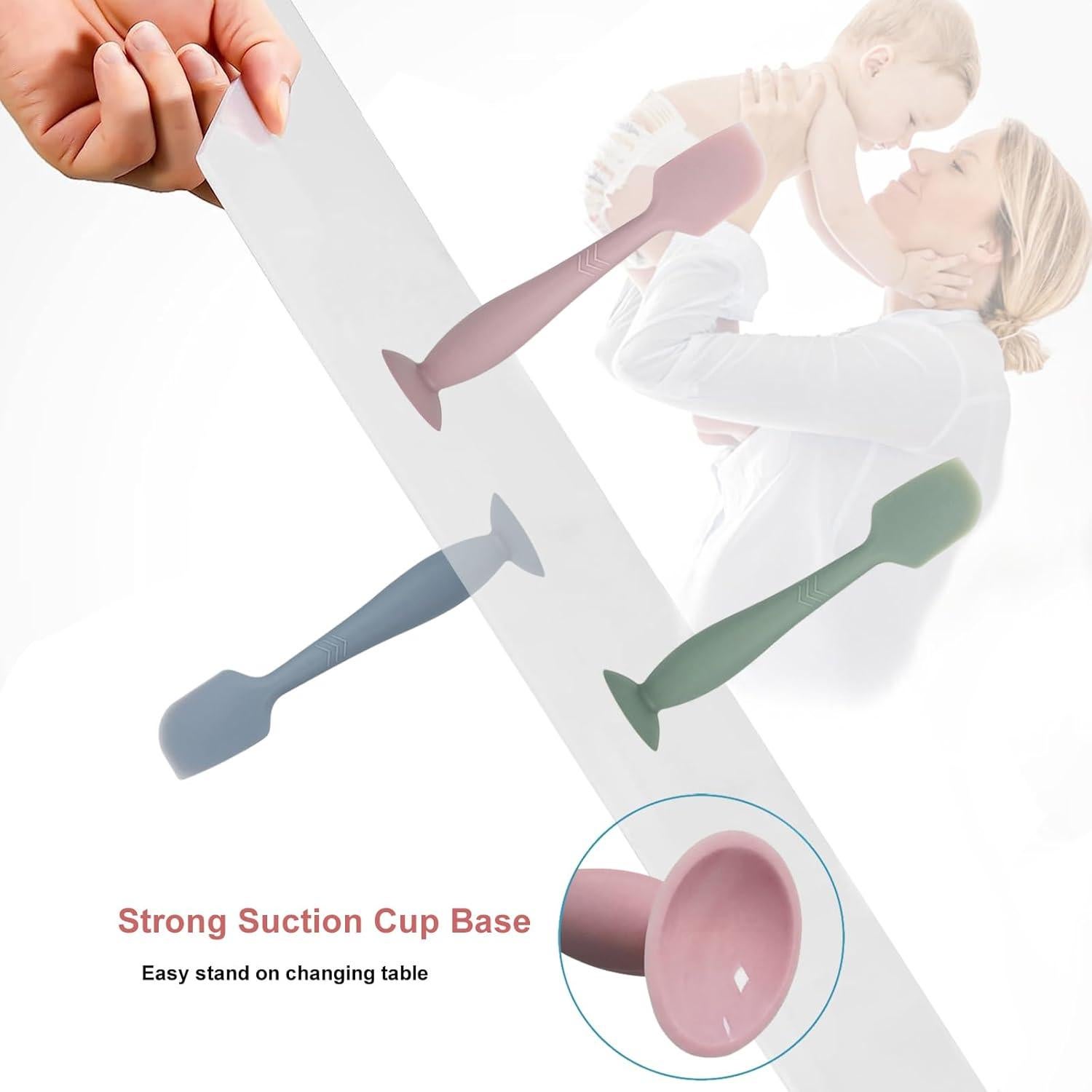 Espátula de Silicona para Pañales MSVP - 3 Unidades