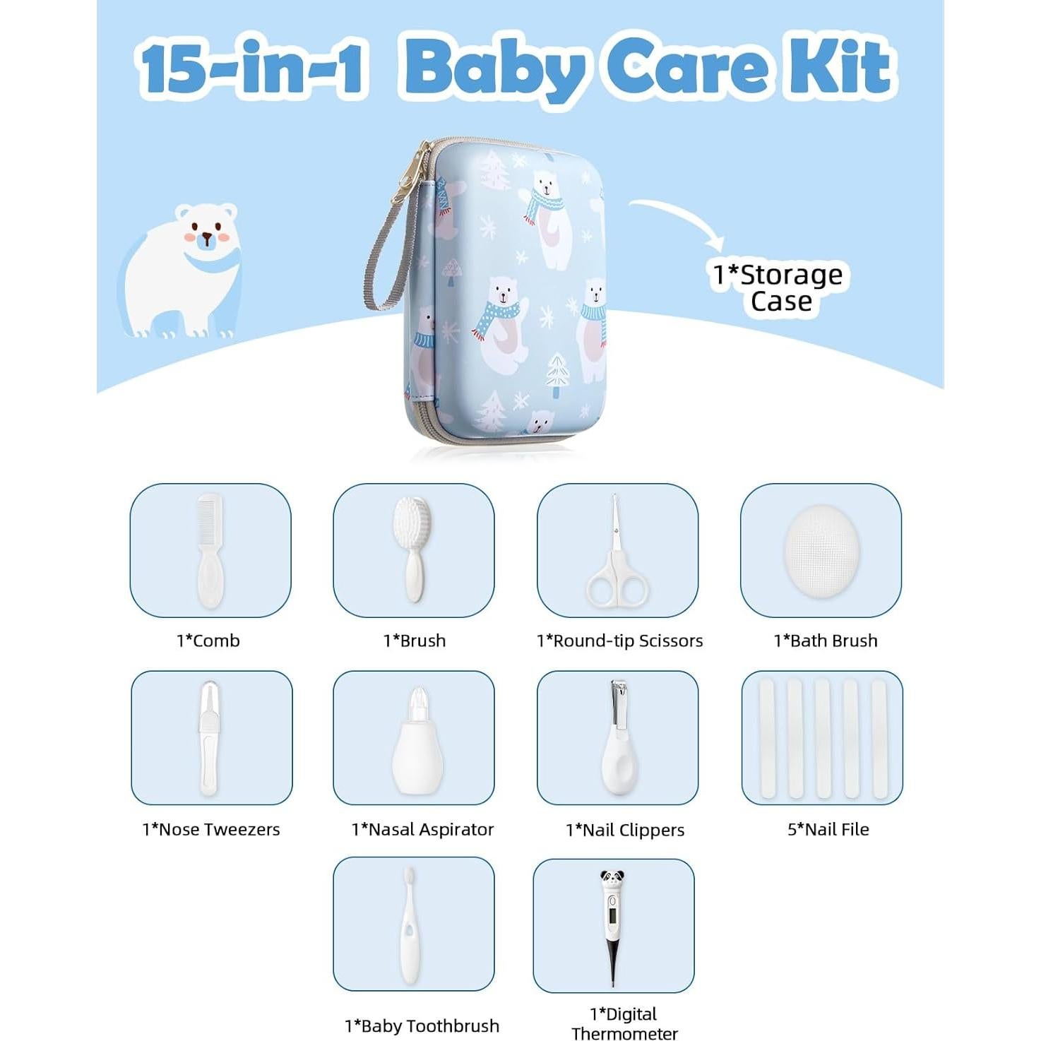 Kit de Cuidado para Bebés Lictin 15 Piezas, Set Salud Infantil