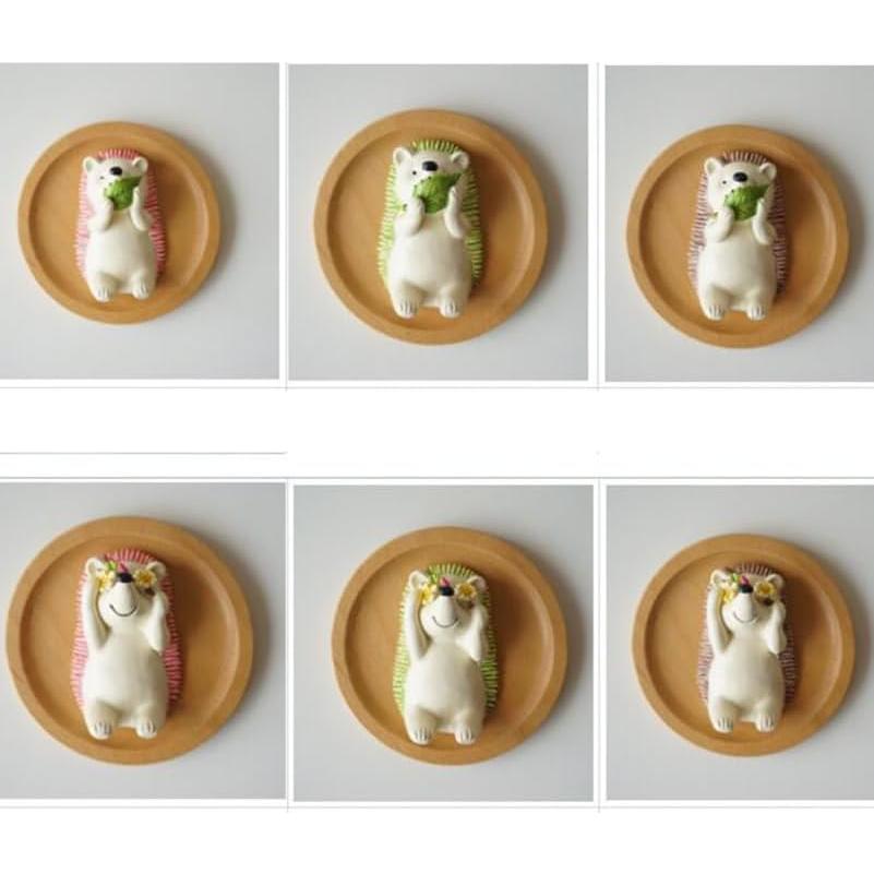 Soporte de Cepillo de Dientes Infantil Healifty 3 Piezas Erizo