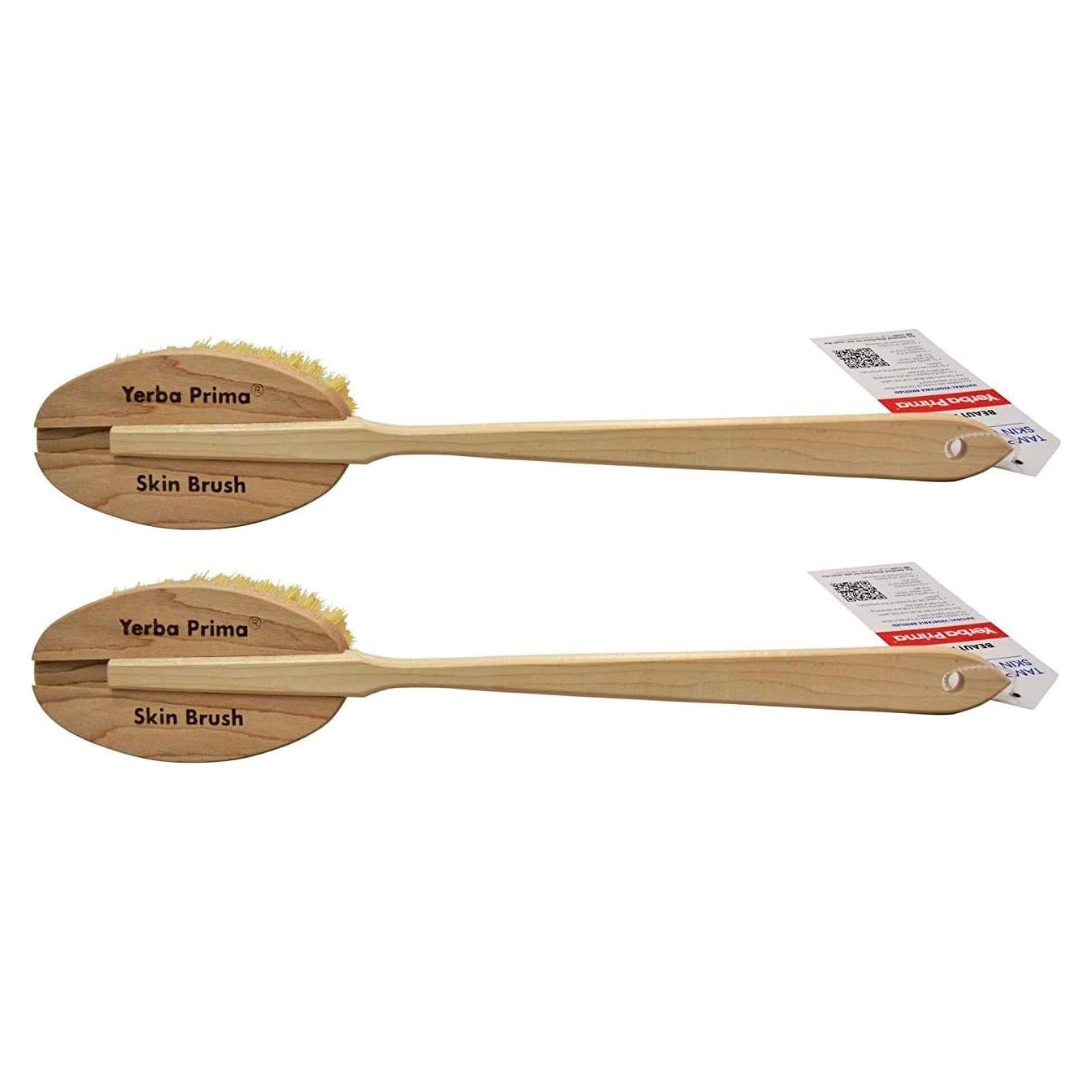 Cepillo de Piel Tampico Yerba Prima - Paquete de 2, Exfoliación Natural