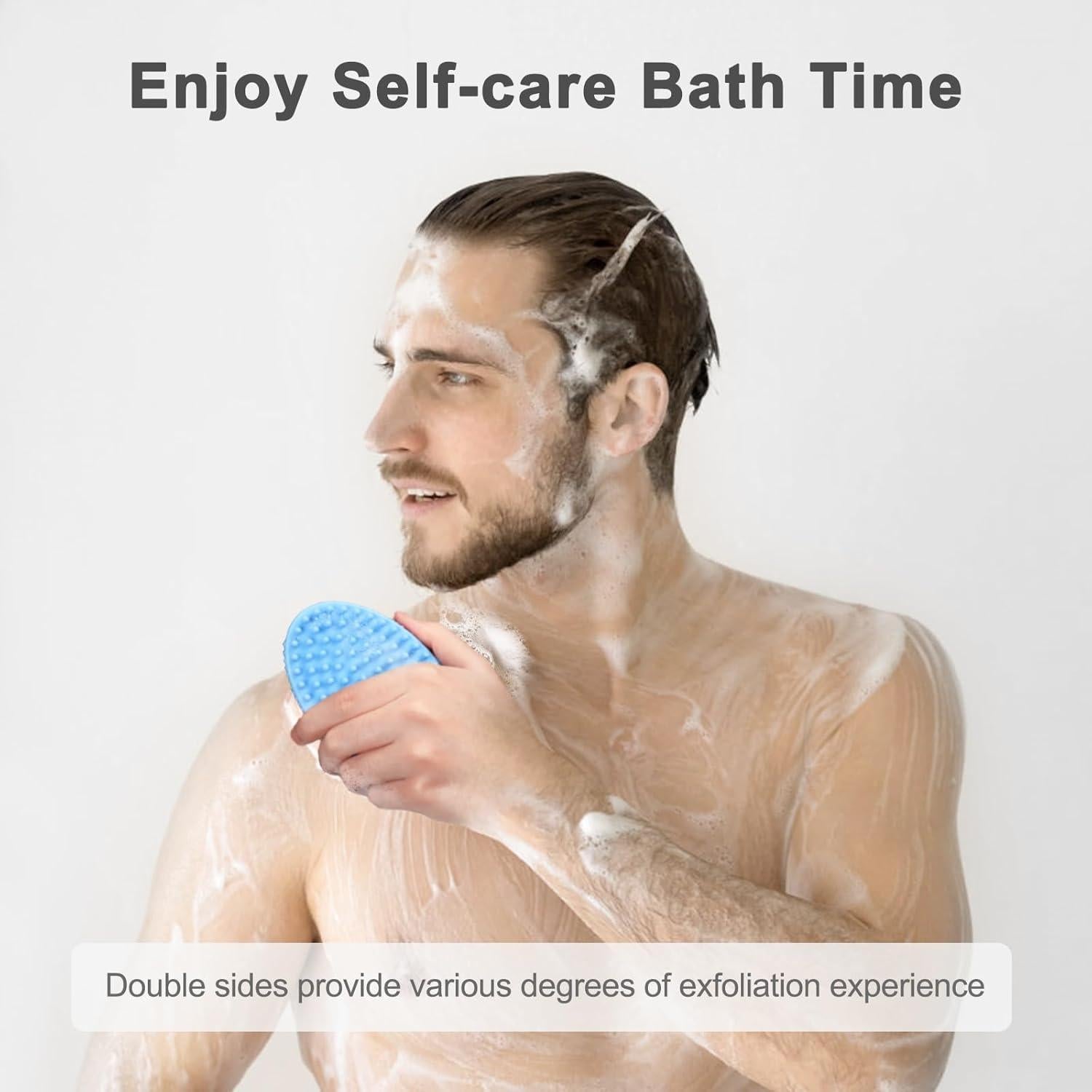 Esponja Corporal de Silicona FREATECH Doble Cara 12cm Azul