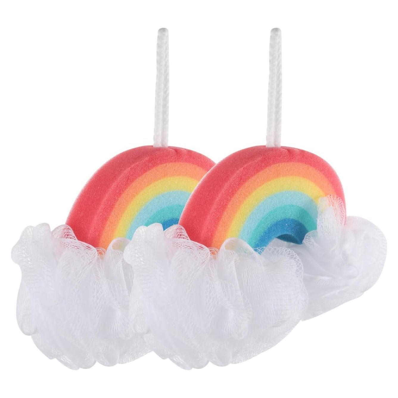 Esponjas de Baño Exfoliantes Healvian Arcoíris 2 Pcs 23x12 cm