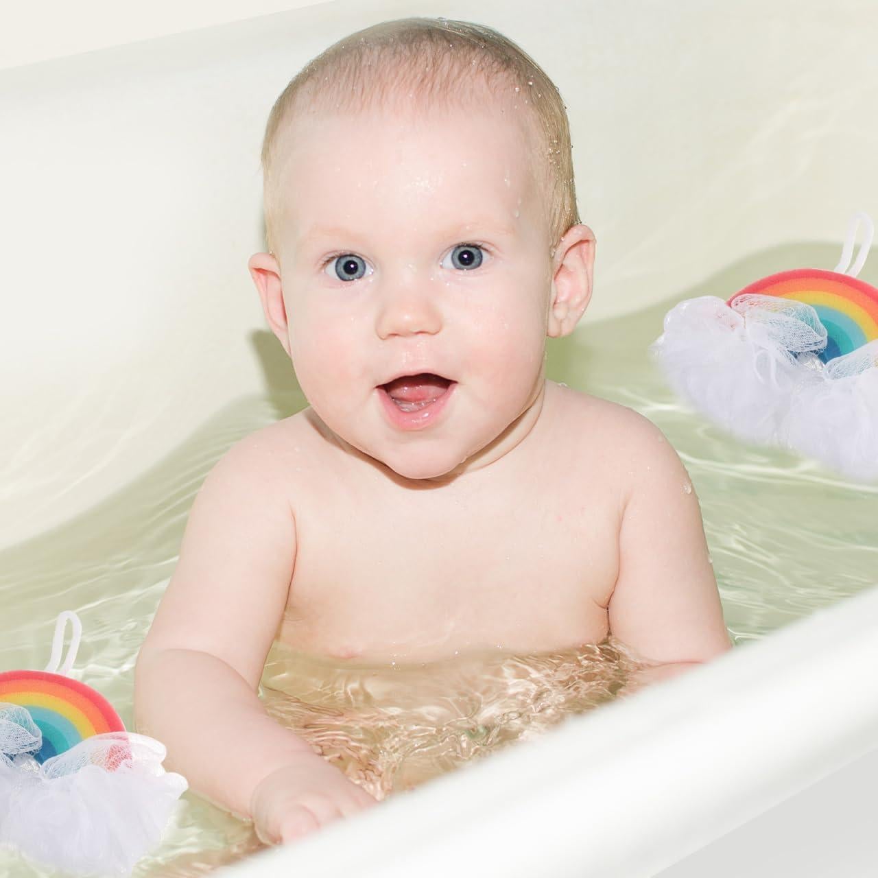 Esponjas de Baño Exfoliantes Healvian Arcoíris 2 Pcs 23x12 cm