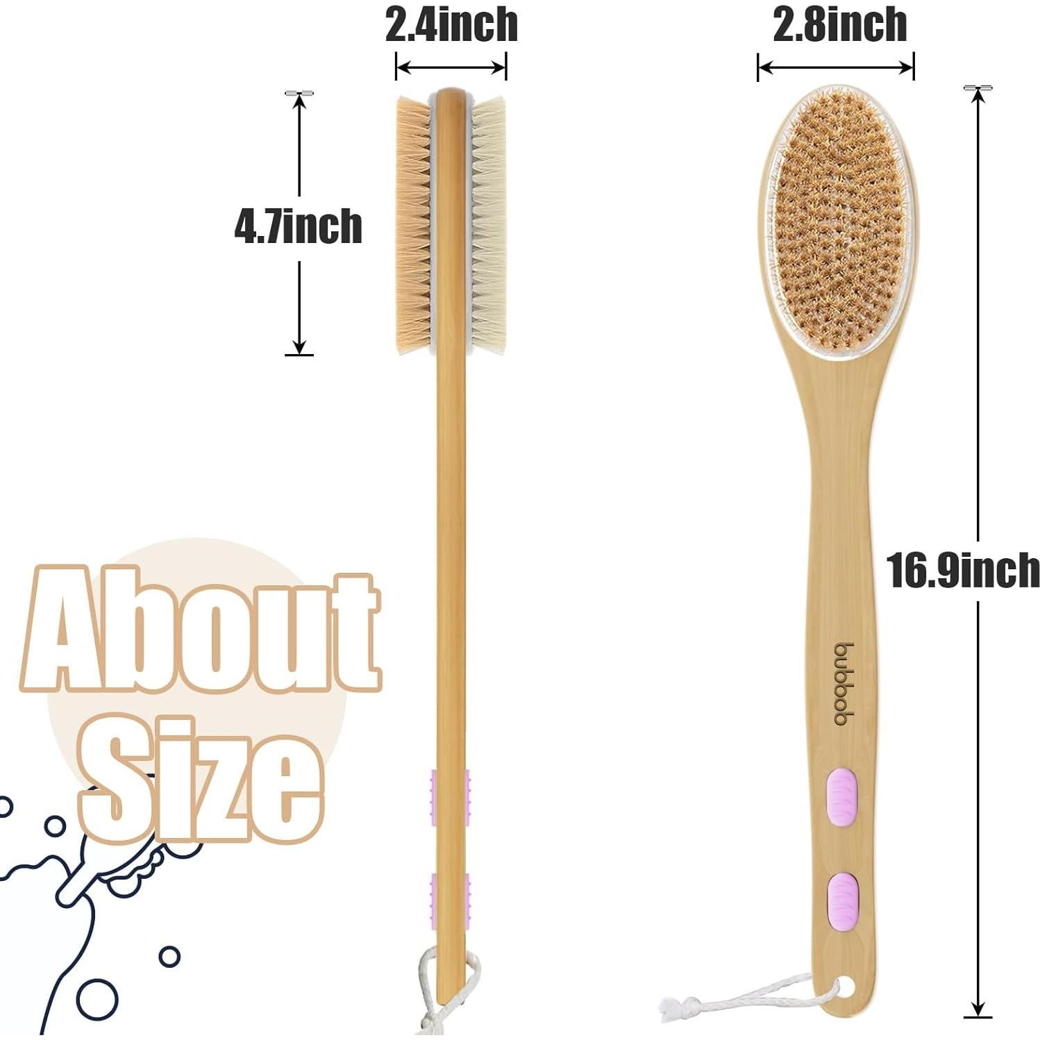 Cepillo para Espalda Bubbob con Mango Largo 43 cm - Exfoliador Ducha