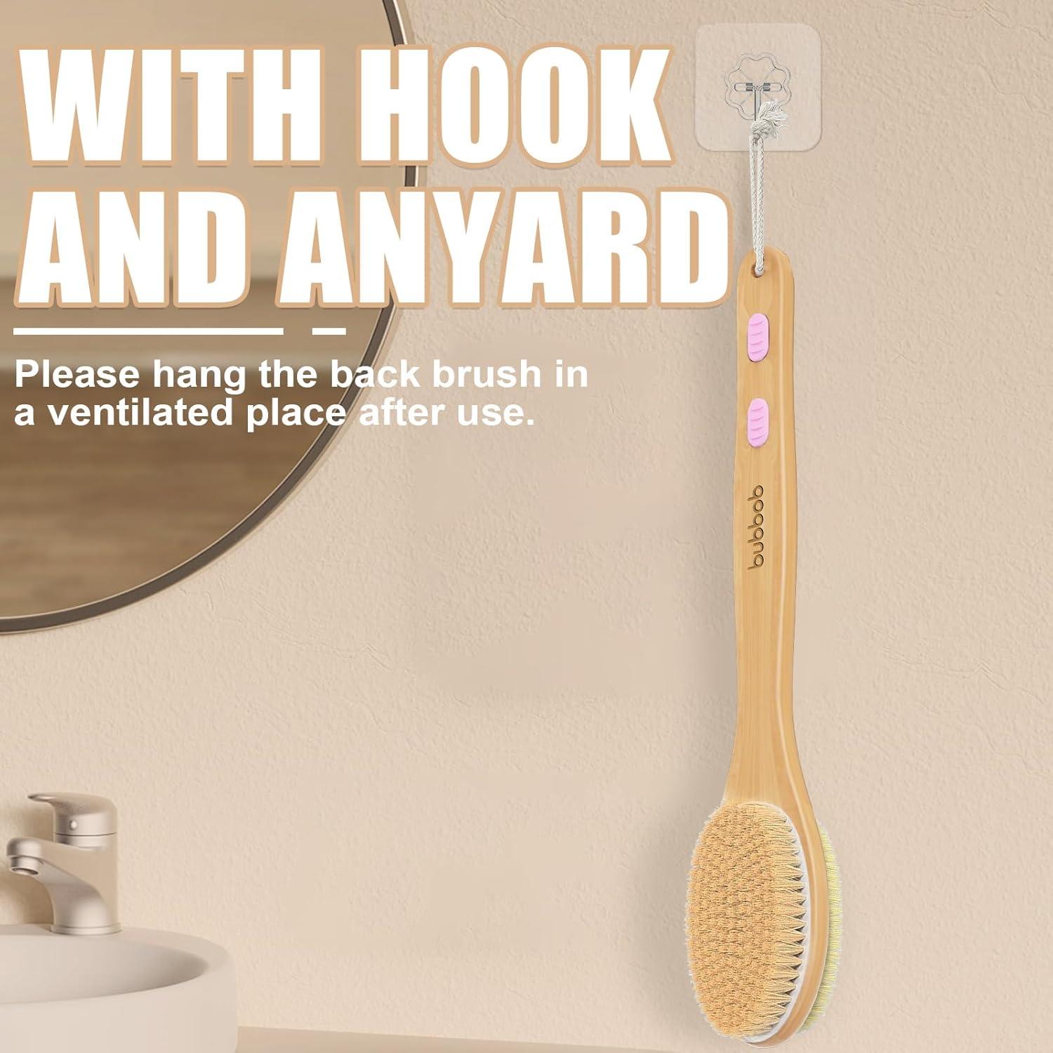 Cepillo para Espalda Bubbob con Mango Largo 43 cm - Exfoliador Ducha