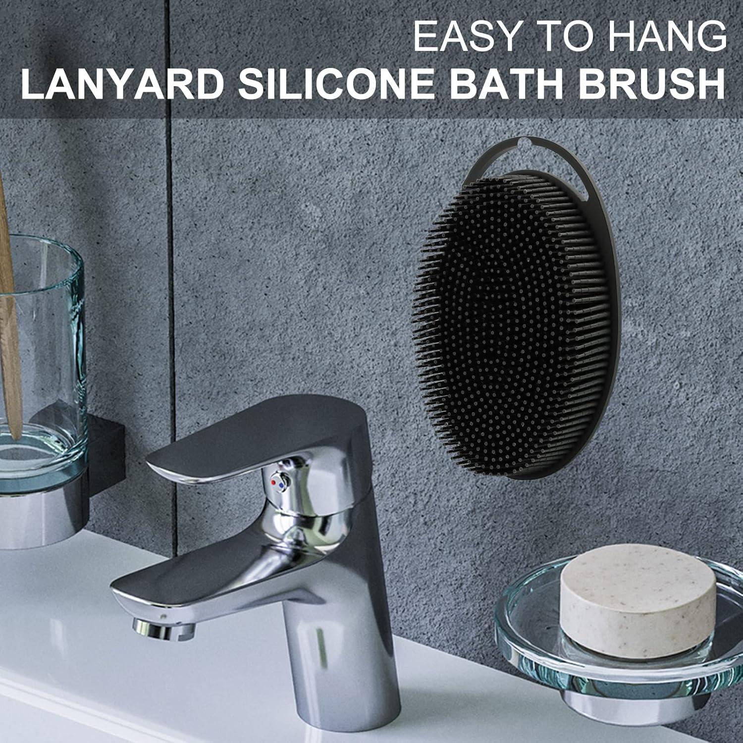 Esponja Corporal y Cepillo de Champú WETANG 2 en 1 Negro