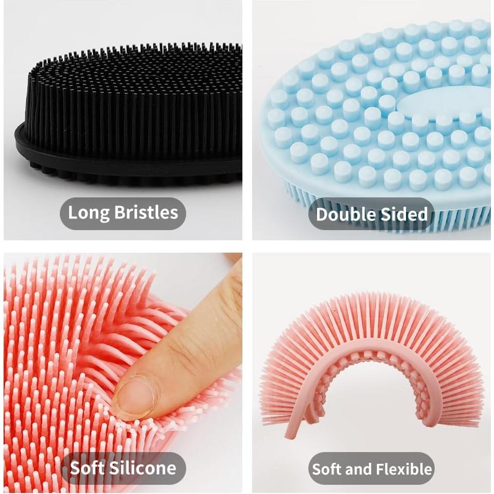 Set de 3 Esponjas Corporales de Silicona Slergut 13.3x7.6cm