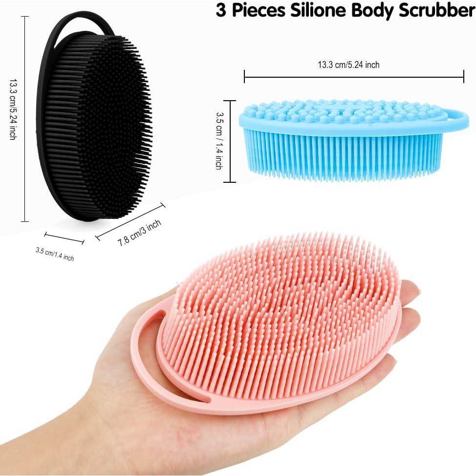 Set de 3 Esponjas Corporales de Silicona Slergut 13.3x7.6cm
