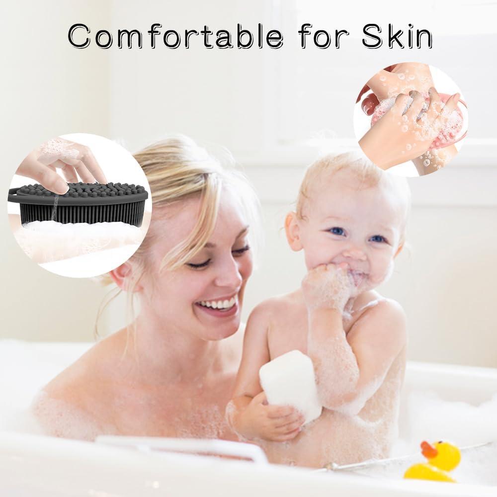 Set de 3 Esponjas Corporales de Silicona Slergut 13.3x7.6cm