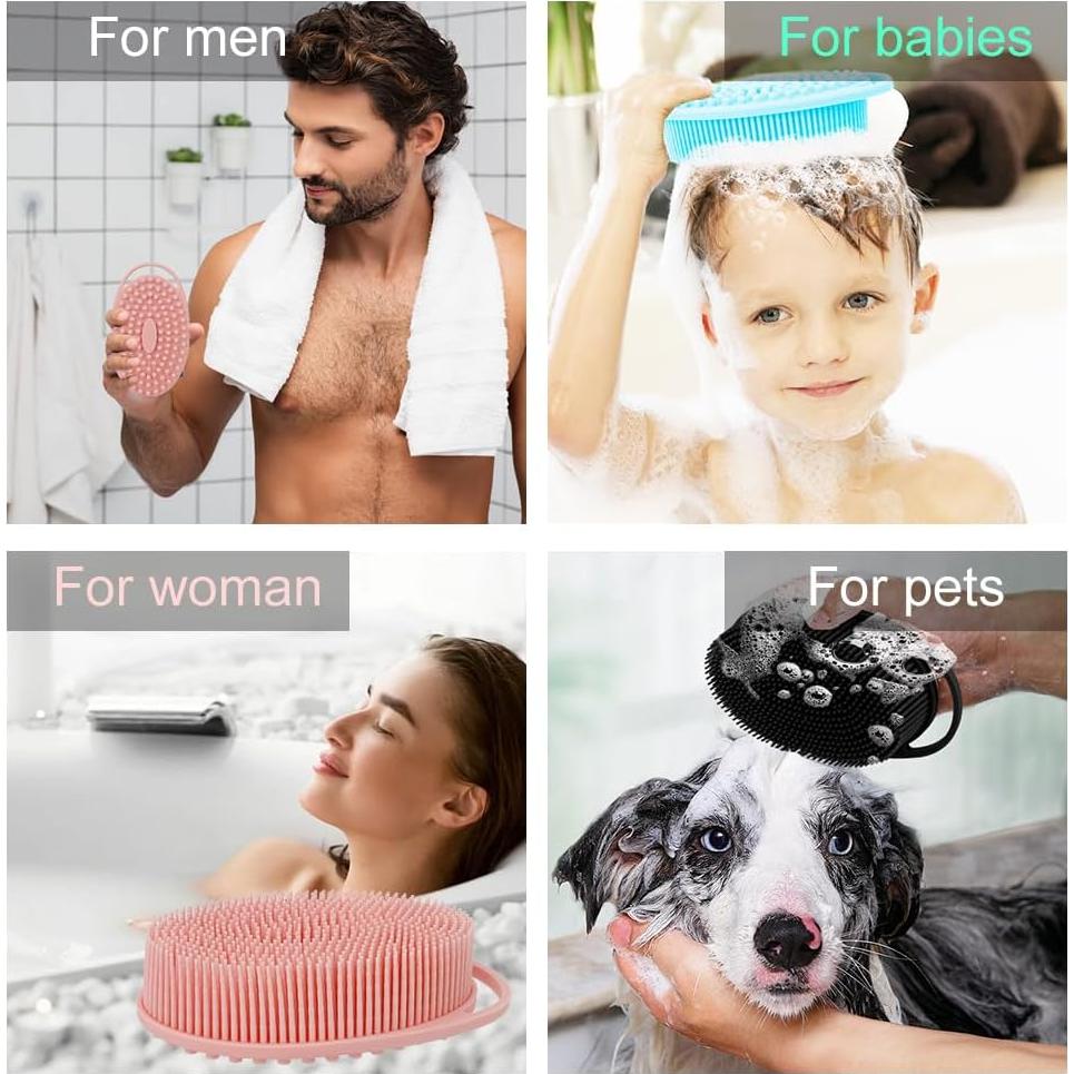 Set de 3 Esponjas Corporales de Silicona Slergut 13.3x7.6cm