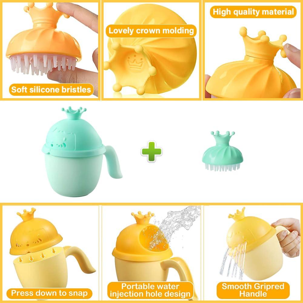 Gorro de Ducha para Bebé Thcbme Azul Ajustable y Seguro