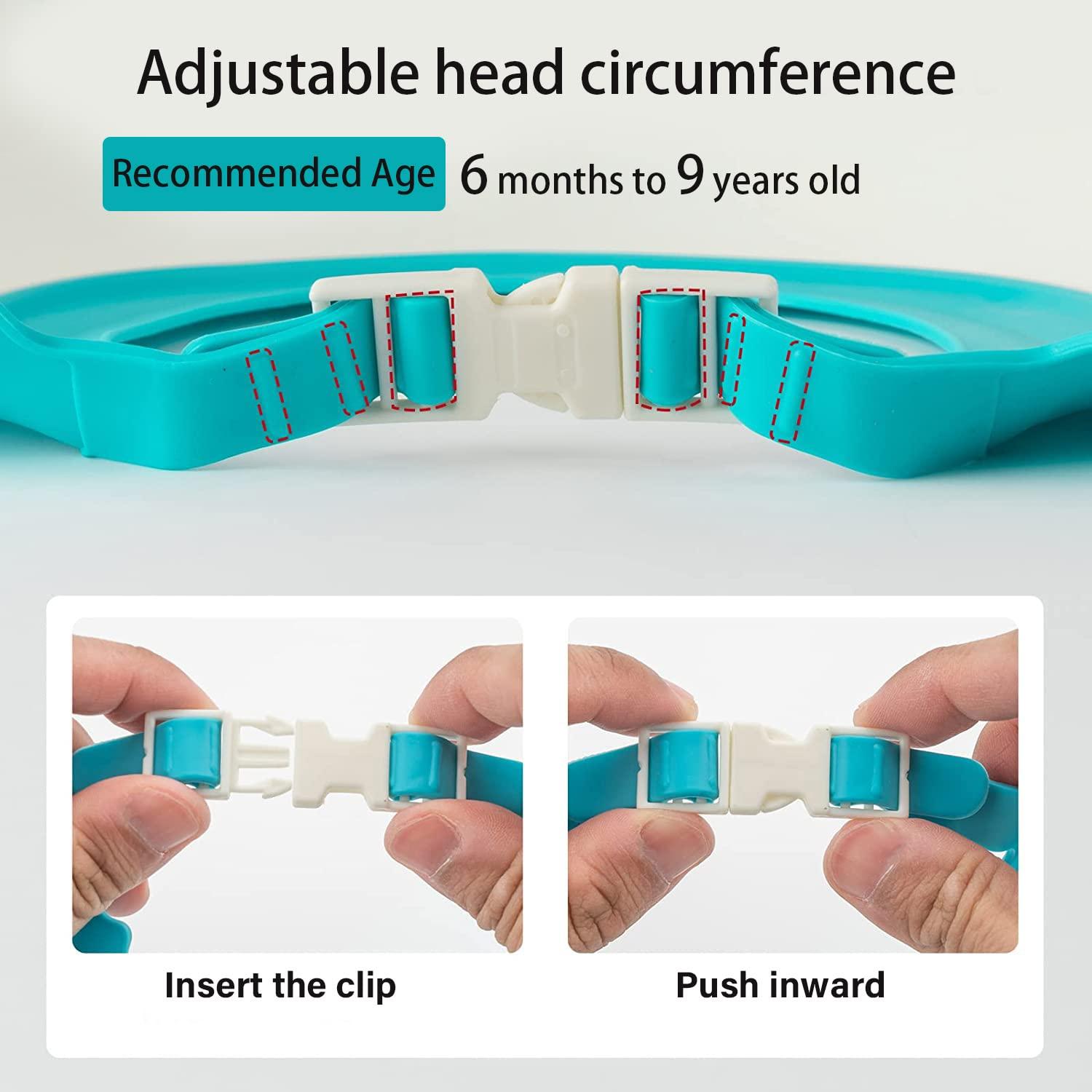 Gorro de Ducha para Bebé Thcbme Azul Ajustable y Seguro