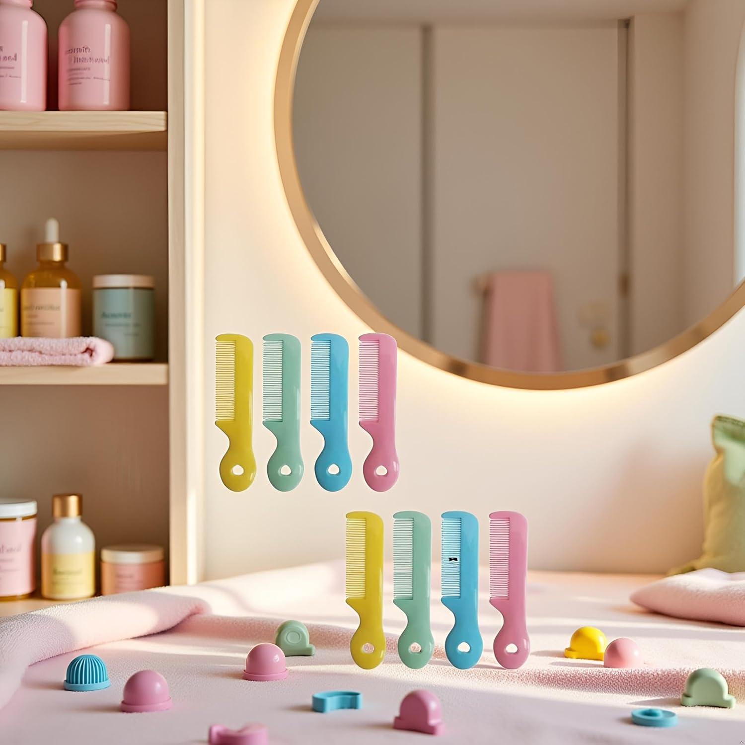 Kit de 8 Peines Coloridos para Bebés BWESOO - Cuidado Suave