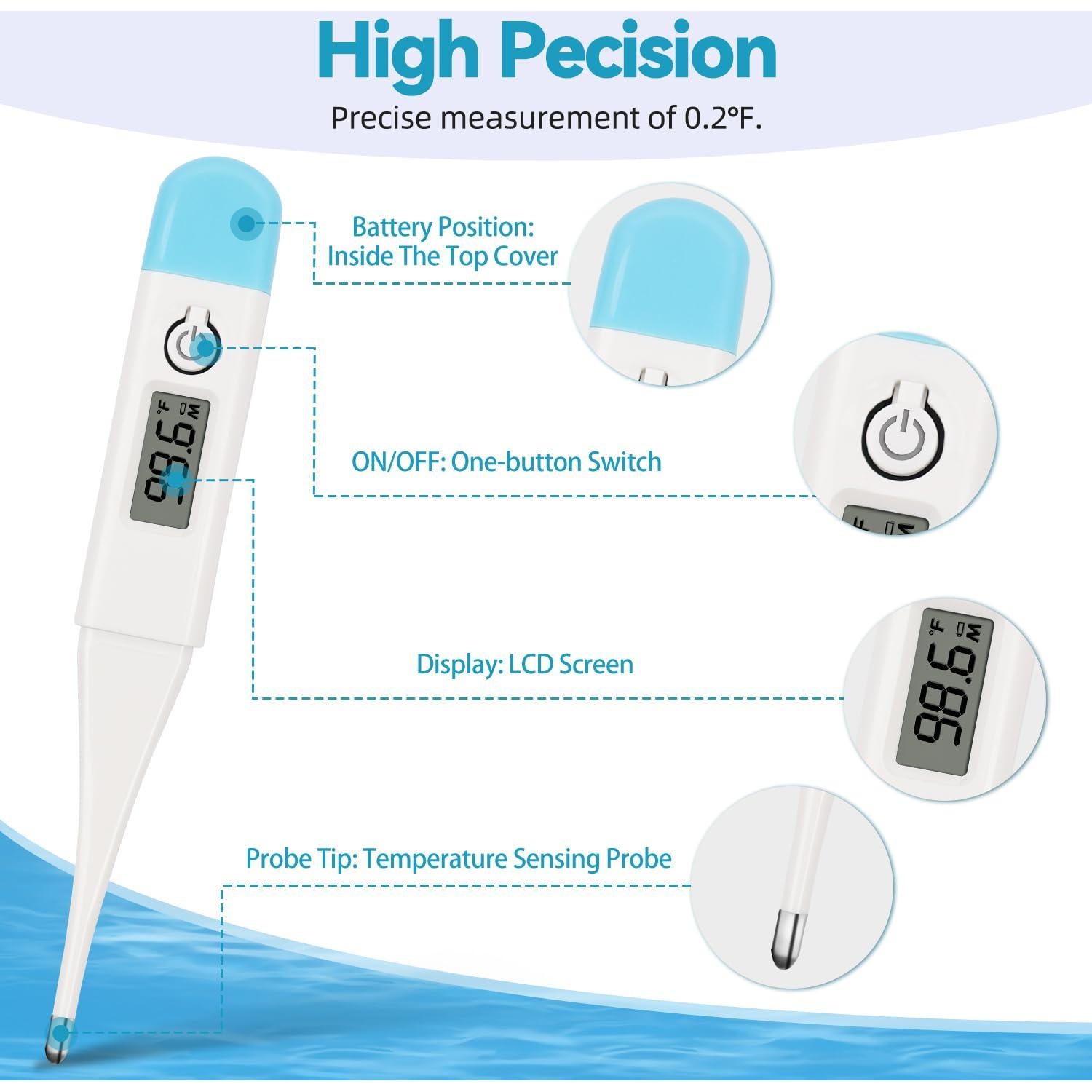 Termómetro Digital FDK BT-A13 para Adultos y Niños - Lectura Rápida