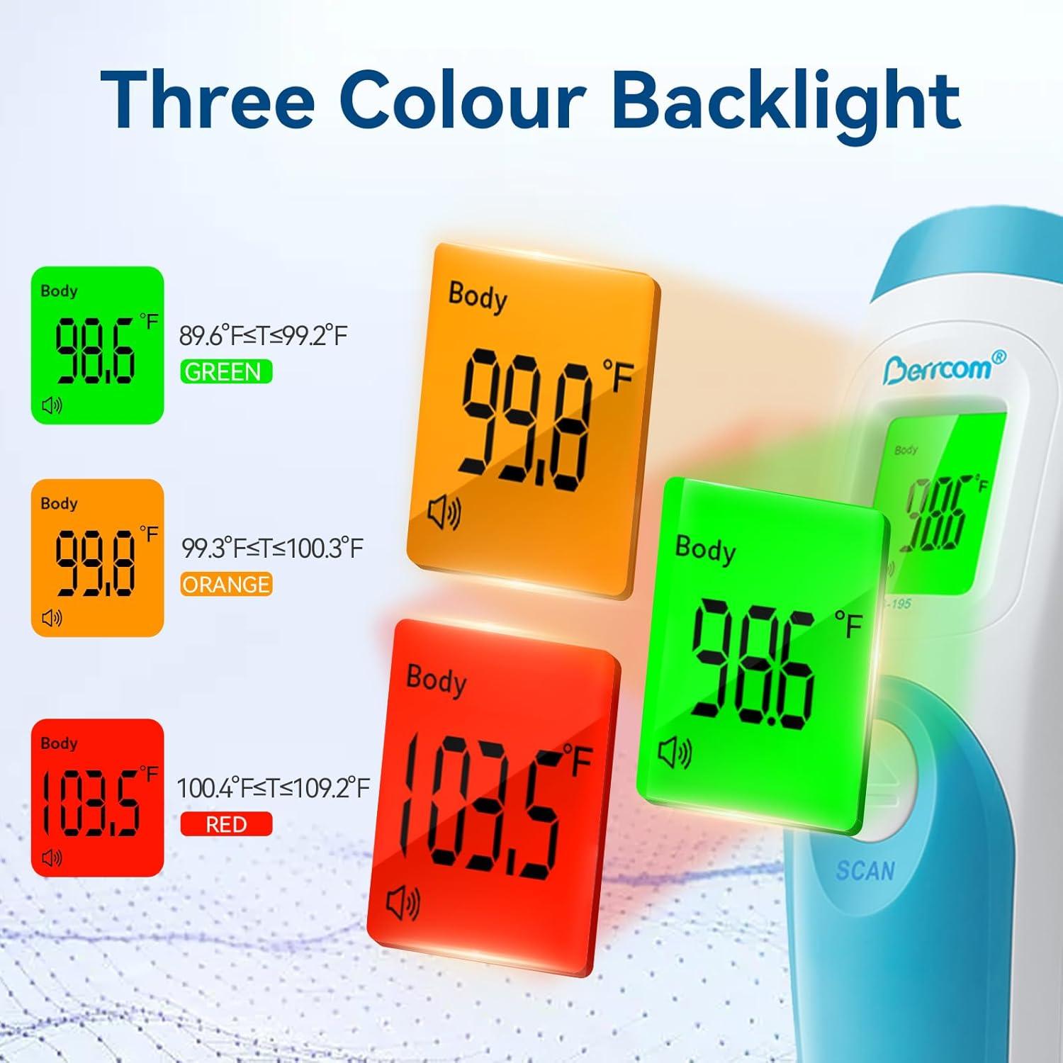 Termómetro Digital Infrarrojo Sin Contacto Berrcom JXB-195 3 en 1