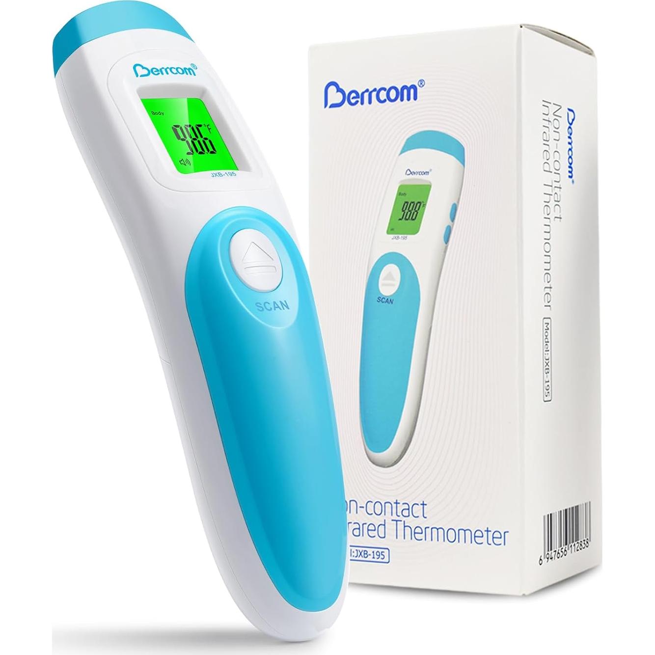 Termómetro Digital Infrarrojo Sin Contacto Berrcom JXB-195 3 en 1